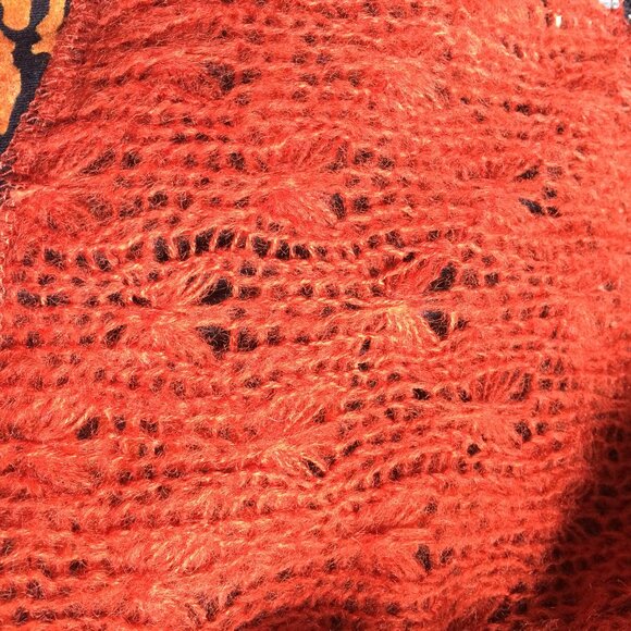 Fresh FX Womens Pullover Top Medium Black Orange Knit Lettering Long Sleeve NWT - Picture 9 of 10